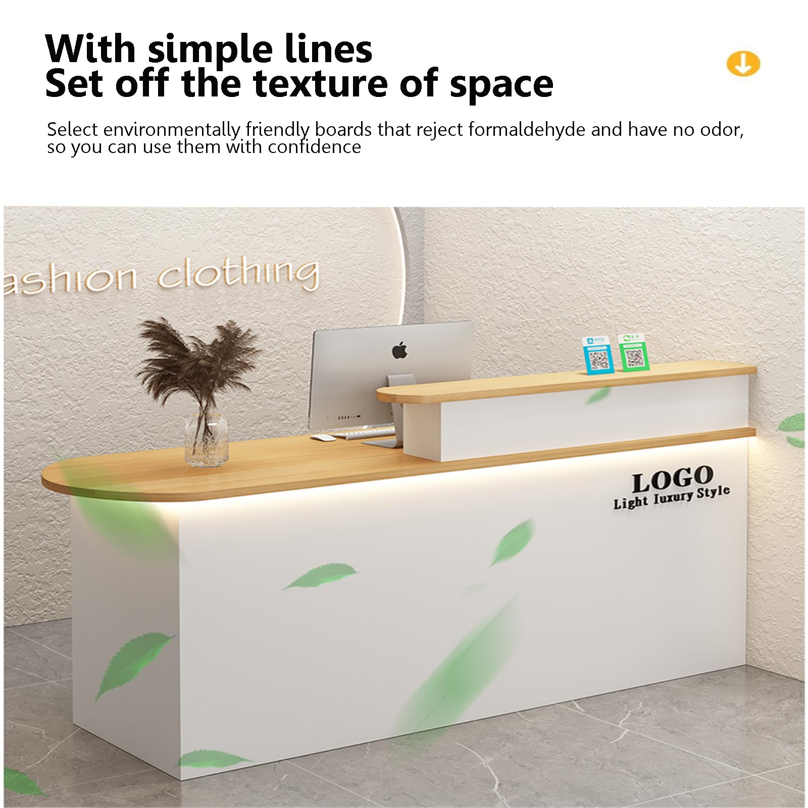 Amazon.co.jp: カウンターテー受付 バー木製受付カウンター鍵付き